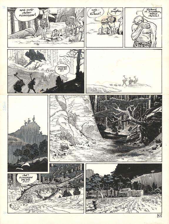 Max Cabanes - Dans les villages, Planche originale n&deg;12