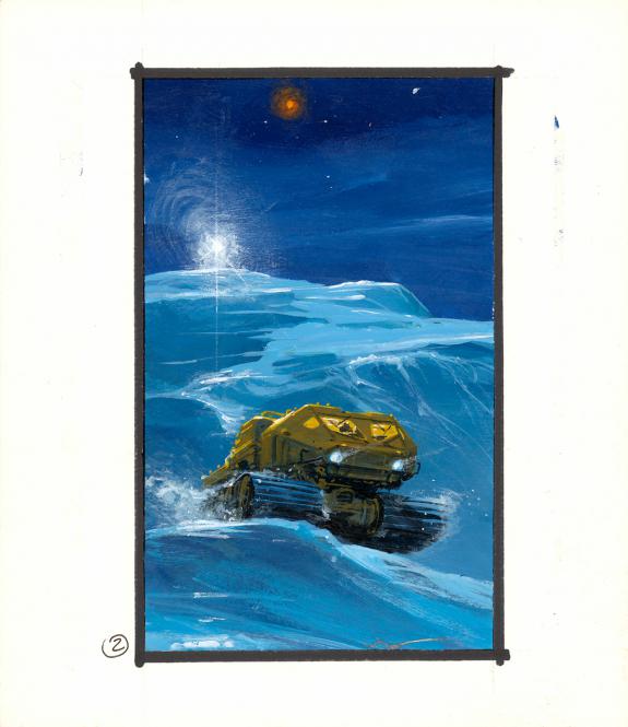 Manchu - Pochade de la couverture originale du roman Quantik