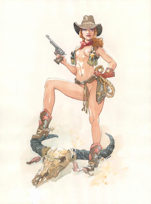 Jack Manini - Cow Girl, illustration original