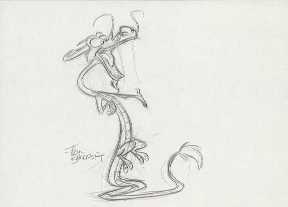 Tom Bancroft  - Crayonn&eacute; original de design de Mushu pour le