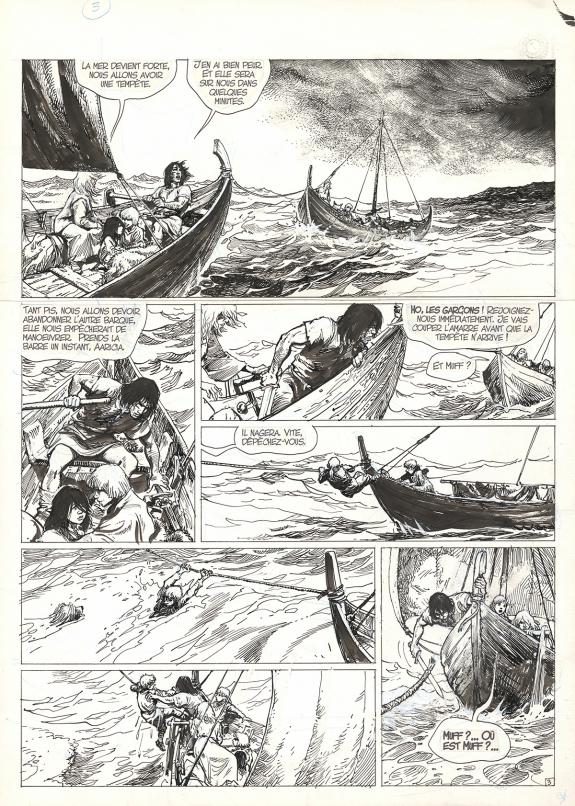 Grzegorz Rosinski - Thorgal, Arachn&eacute;a, Planche originale n&deg;0