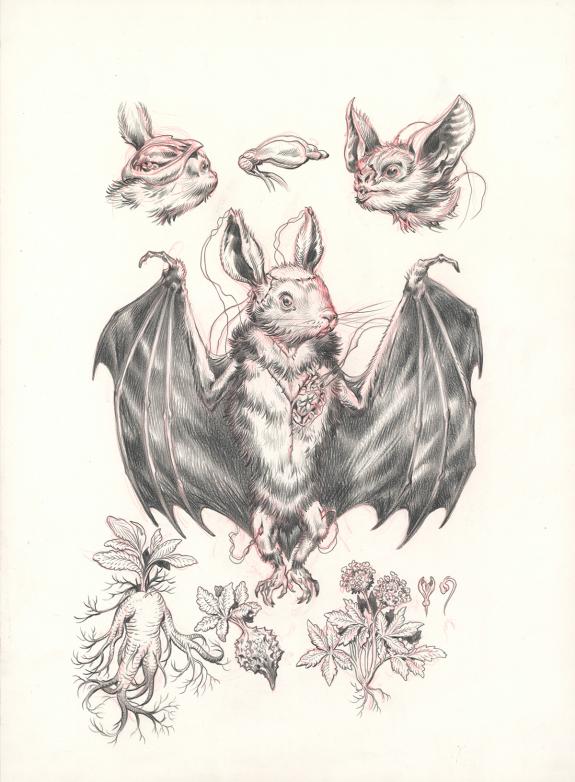 Stan Manoukian - Frankenstein, Illustration originale, carne