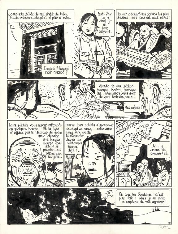 Cosey - Le Bouddha d'Azur, Tome 2, Planche originale n&deg;101