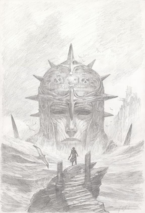 Didier Graffet - Les Cit&eacute;s divines, Crayonn&eacute; de la couvertur