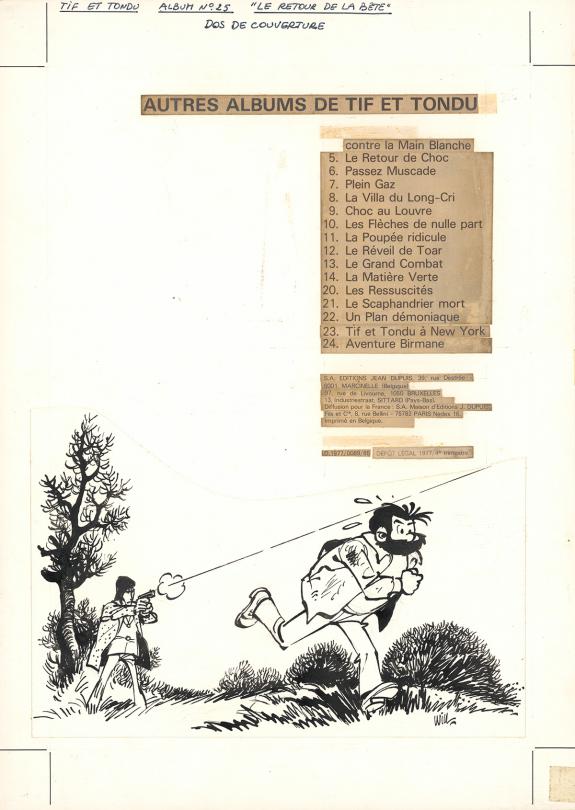 Will - Tif et Tondu, Le Retour de la B&ecirc;te, Illustration orig