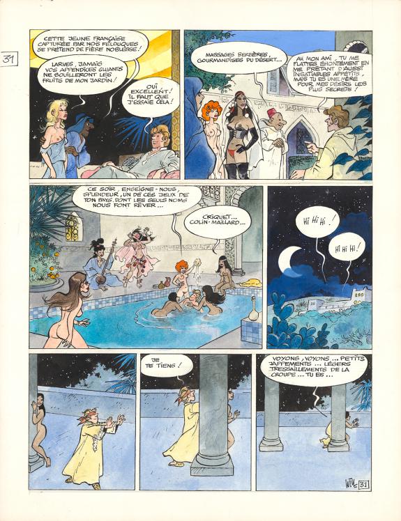 Will - Le Jardin des D&eacute;sirs, Planche originale n&deg;31 appos&eacute;e 