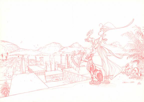 Crisse - Les Dieux du Nil, La Balade de N&eacute;fertiti, Crayonn&eacute; 