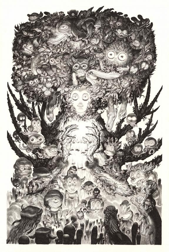 Stan Manoukian - Illustration originale, "Arduinna Dea Natur