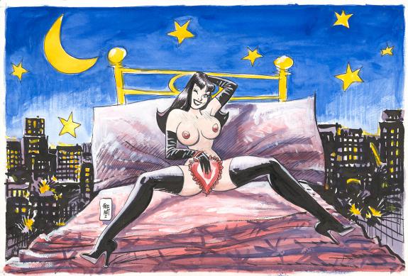 Jordi Bernet - Claire de Nuit, Illustration originale, Clair