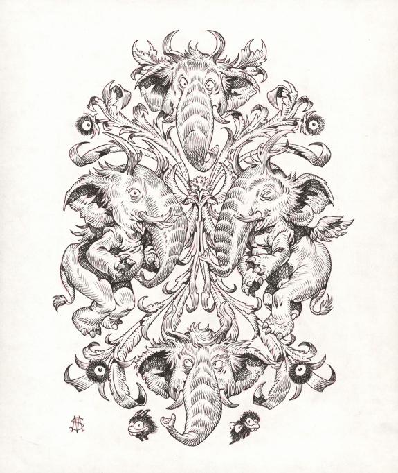 Stan Manoukian - Illustration originale, pour le dos du jeu 