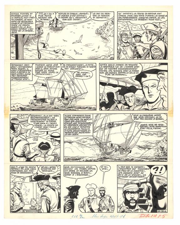 Victor Hubinon - Barbe-Rouge, L'&Icirc;le de l'homme mort, Planche