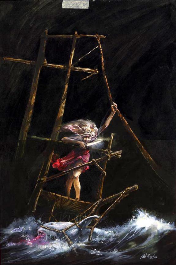 Jo&euml;l Mouclier - Les Remparts d'&eacute;cumes, Les yeux clos, Illust