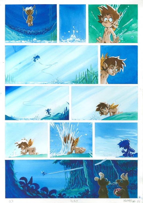 Cyril Knittel - Les Orphelins, Premi&egrave;re partie, Planche orig