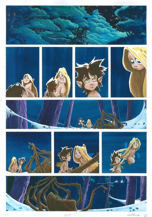 Cyril Knittel - Les Orphelins, Premi&egrave;re partie, Planche orig