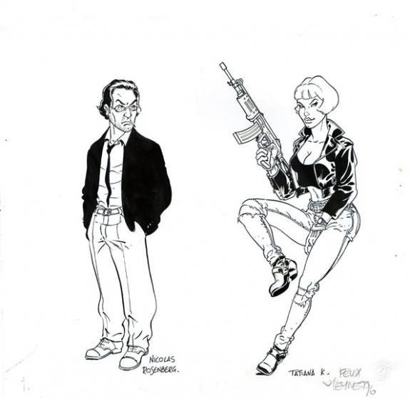 F&eacute;lix Meynet - Tatiana K., Illustration originale, &eacute;tude per