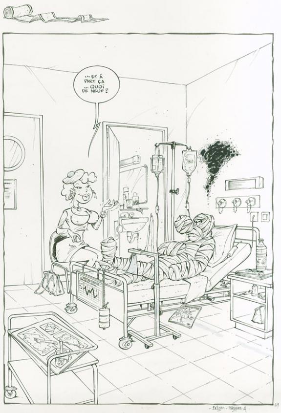 Alain Sirvent - Les Toubibs, Bons r&eacute;flexes, Illustration ori