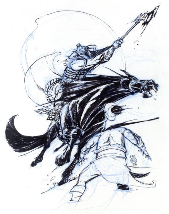 Eric Canete - Death Dealer, illustration originale