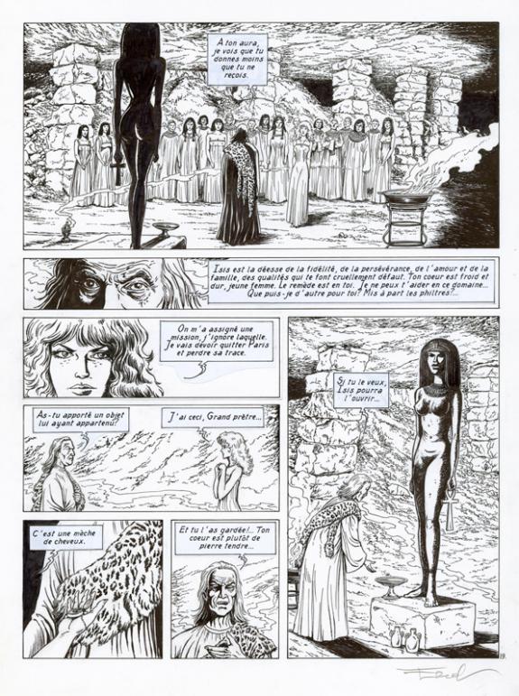 Ersel - Claymore, Planche originale n&deg;19, phylact&egrave;res coll&eacute;s