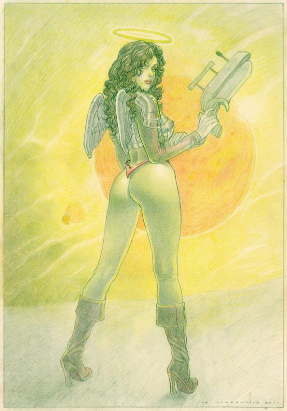 Adriano De Vincentiis - illustration originale, Barbarella