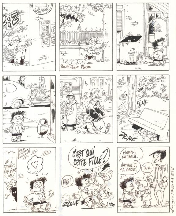 Sergio Salma - Nathalie, Planche originale, gag n&deg;526