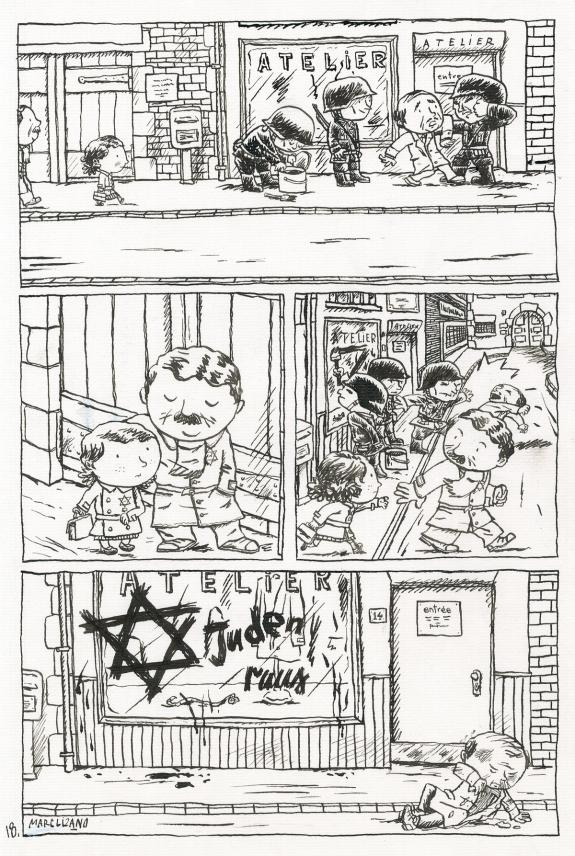 Marc Lizano - L'enfant cach&eacute;, Planche originale n&deg;18