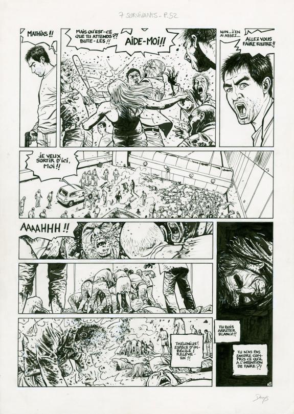 Denys - Sept, Sept Survivants, Planche originale n&deg;52