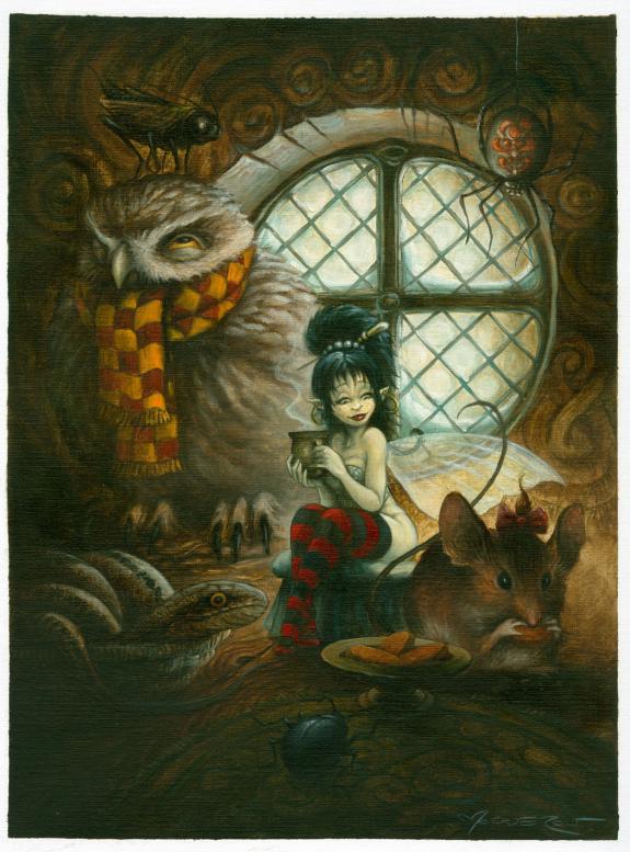 Pascal Mogu&eacute;rou - L'heure des f&eacute;es, Illustration originale