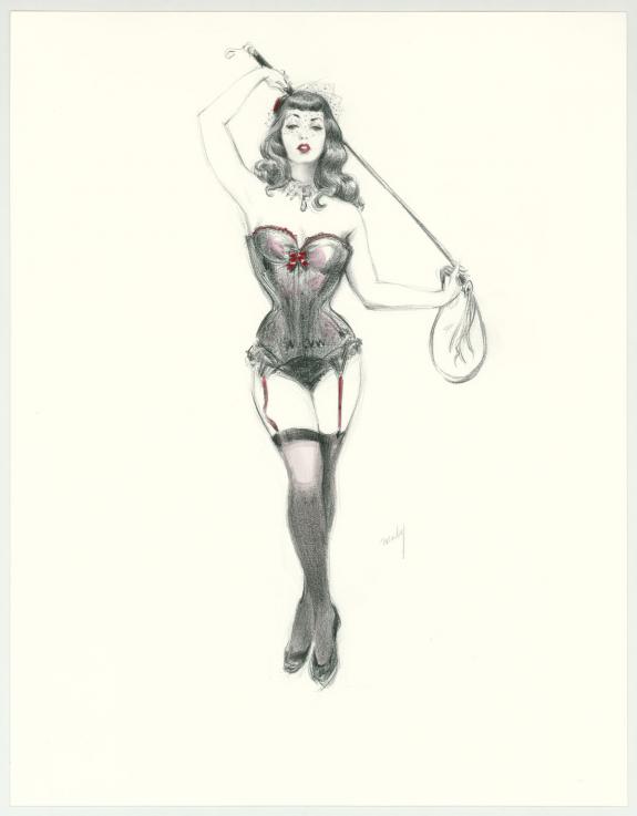 Maly Siri - Pin-up Art, Illustration originale intitul&eacute;e "Wa