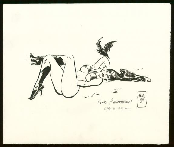 Jordi Bernet - Illustration originale, Clara/Vampirella