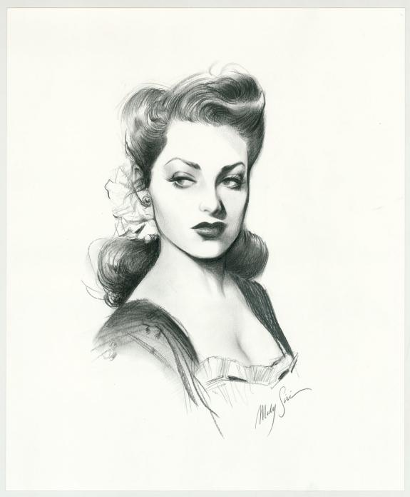 Maly Siri - Pin-up Art, Illustration originale intitul&eacute;e "Li