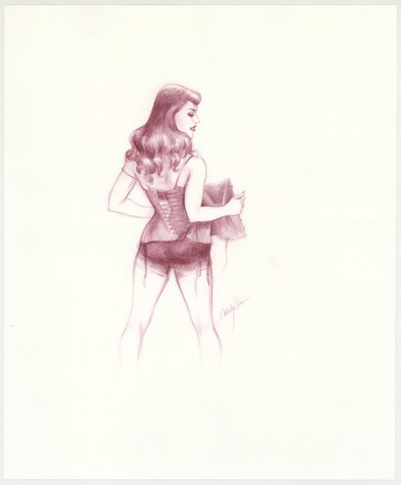 Maly Siri - Pin-up Art, Illustration originale intitul&eacute;e "Ta