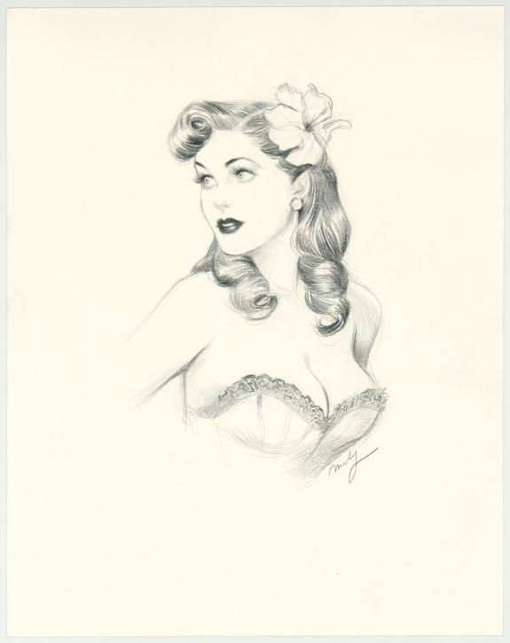 Maly Siri - Pin-up Art, Illustration originale intitul&eacute;e "Lo