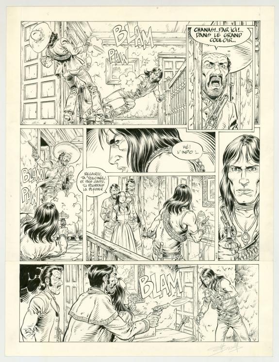 Yves Swolfs - Durango, La proie des chacals, Planche origina