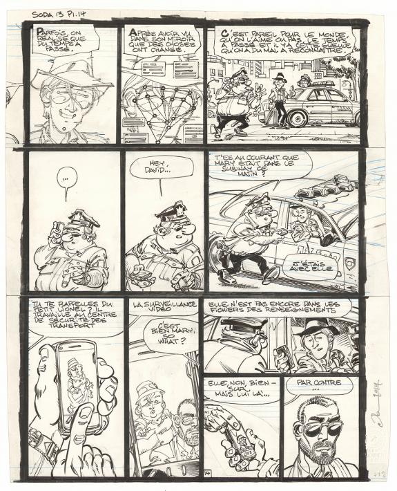 Dan - Soda, R&eacute;surrection, Planche originale n&deg;14, rustine en