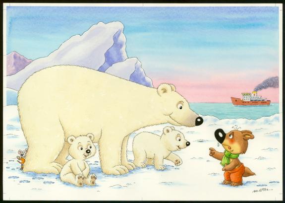 Philippe Matter - Mini-Loup, Illustration originale de l'alb