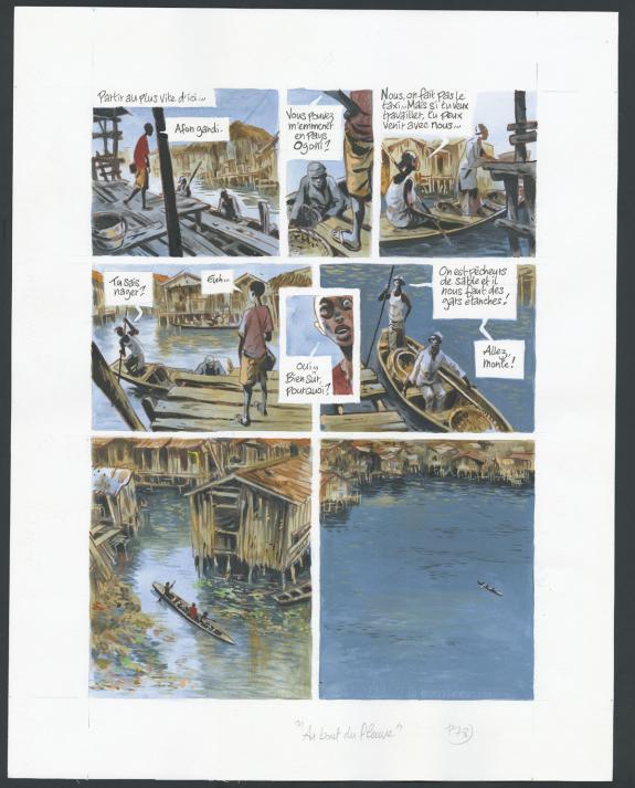 Jean Denis Pendanx - Au bout du fleuve, Planche originale n&deg;