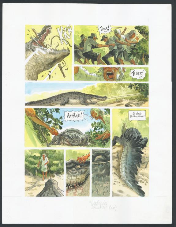 Jean Denis Pendanx - Le Ma&icirc;tre des Crocodiles , Planche orig