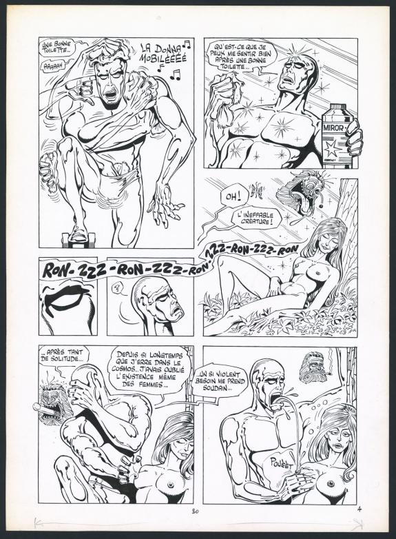 Marcel Gotlib - Rh&acirc;&acirc; Lovely, Tome 3, Planche originale n&deg;04 