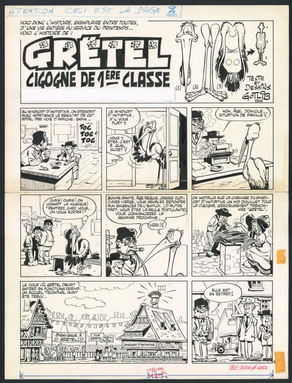 Marcel Gotlib - Les Dingodossiers , Planche originale 2 pour