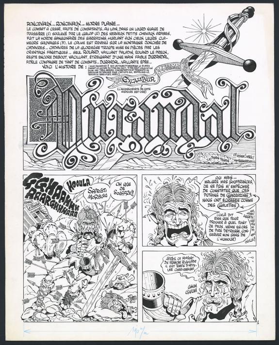 Marcel Gotlib - Rh&acirc;-Gnagna, Tome 1, Planche originale n&deg;01 d