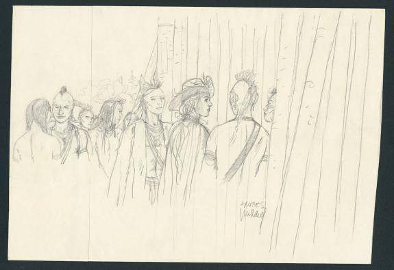 Andr&eacute; Juillard - Plume aux Vents, Illustration originale