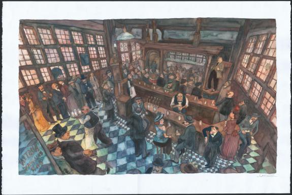 Clément Oubrerie - Pablo, Apollinaire, Illustration original