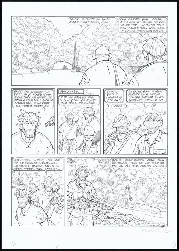 Ren&eacute; Sterne - Adler, L'&Icirc;le perdue, Planche originale N&deg;48