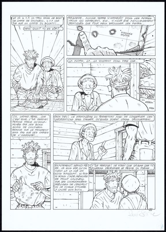 Ren&eacute; Sterne - Adler, L'&Icirc;le perdue, Planche originale N&deg;27