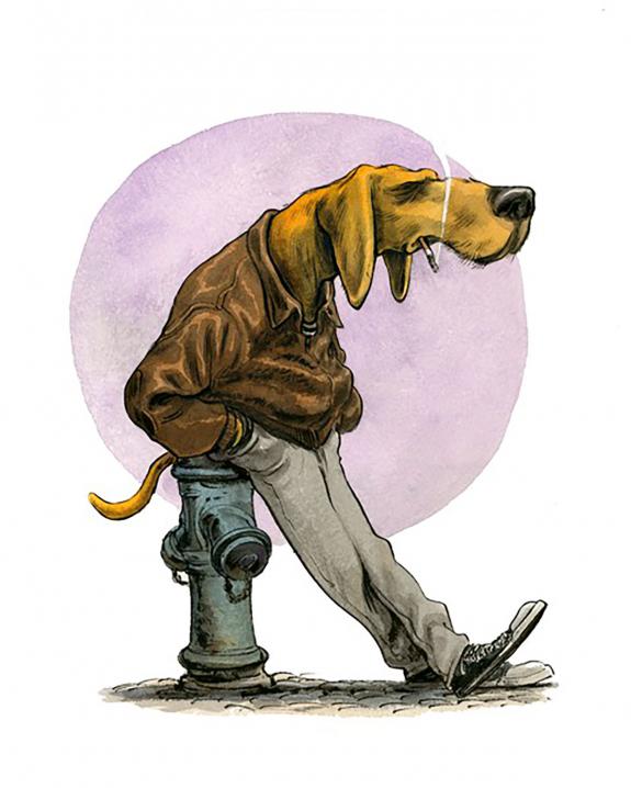 Guznag - Illustration originale - En attendant la f&ecirc;te 