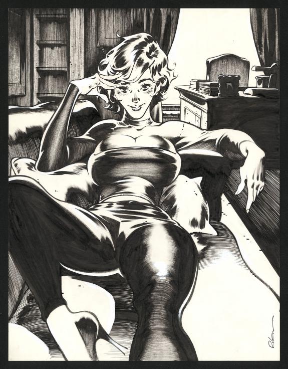 Roger - Jazz Maynard, Illustration in&eacute;dite intitul&eacute;e "Sofa"