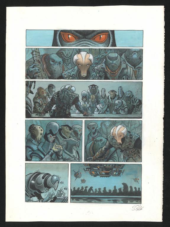 Serge Pell&eacute; - Orbital, Contacts, Planche originale n&deg;5