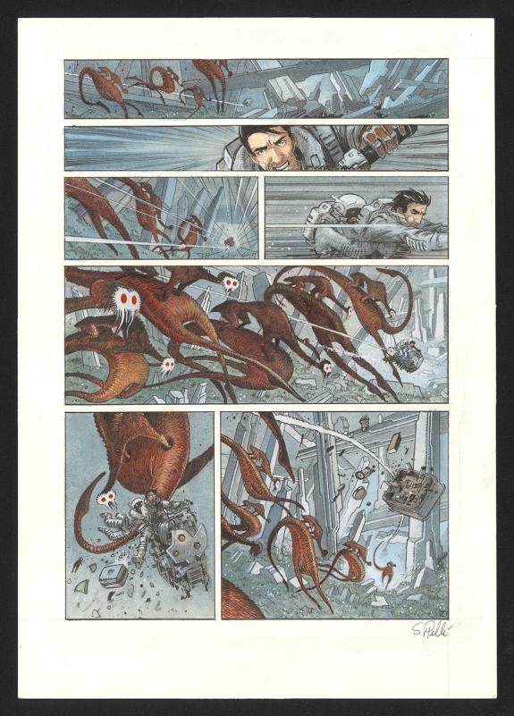 Serge Pell&eacute; - Orbital, Contacts, Planche originale n&deg;35