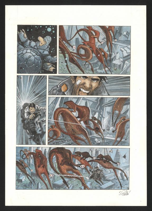 Serge Pell&eacute; - Orbital, Contacts, Planche originale n&deg;36