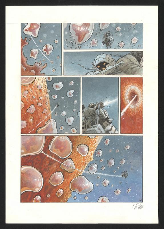 Serge Pell&eacute; - Orbital, Contacts, Planche originale n&deg;44